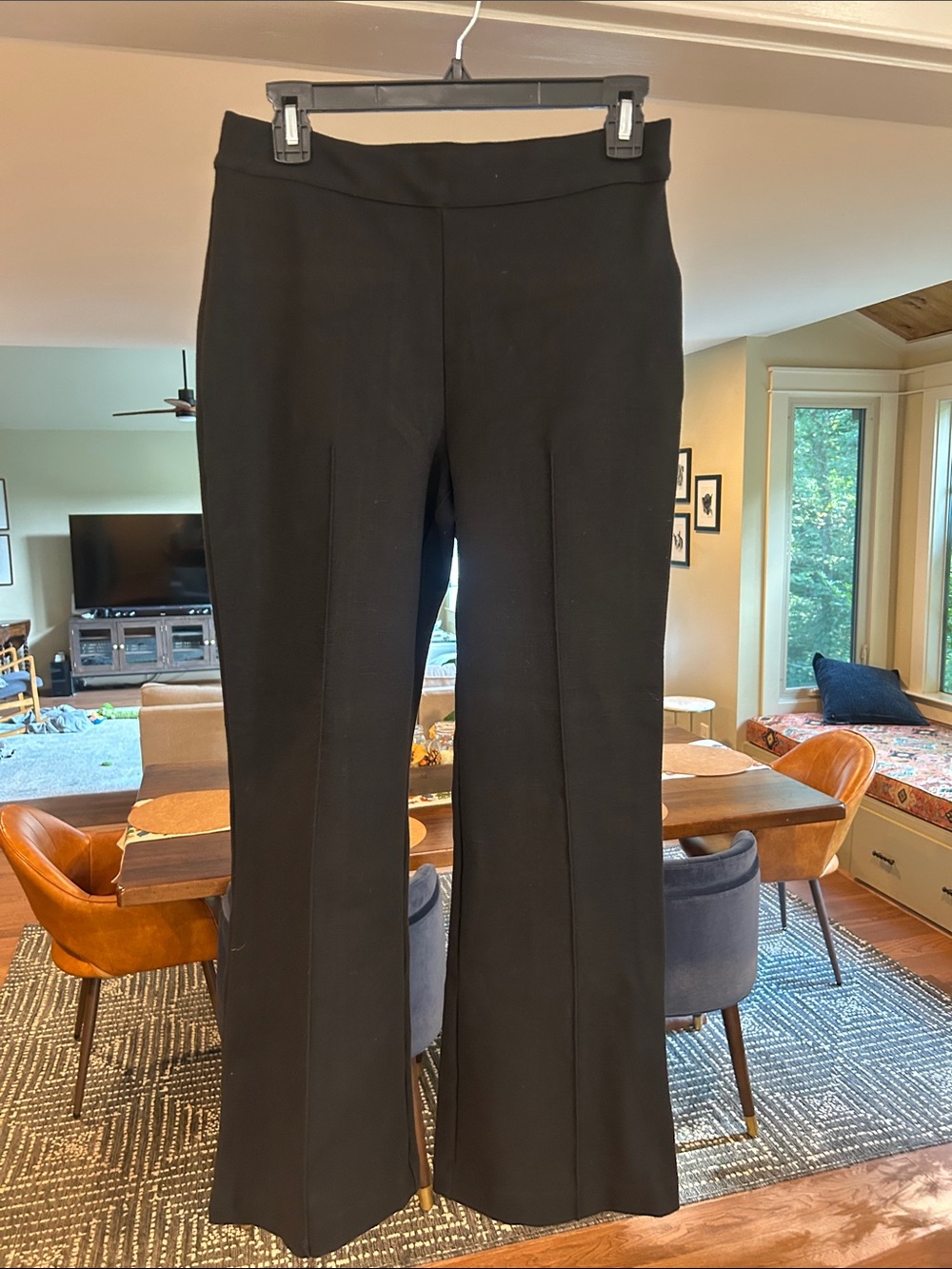 Christian Siriano Black Flare Knit Pants